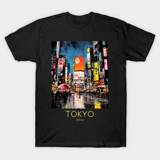 A Pop Art Travel Print of Tokyo Japan T-Shirt